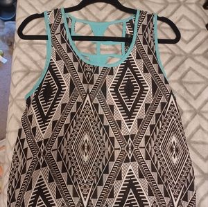 Black and White, opened back tank top
